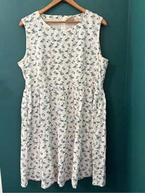 Mata Traders Fair Trade - White Cotton Bird Dress